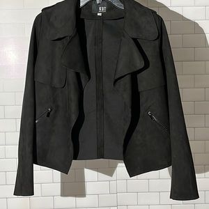 Kut From The Kloth vegan suede leather moto jacket sz small black super soft